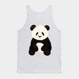 Panda Bear with an Orange Background Tank Top